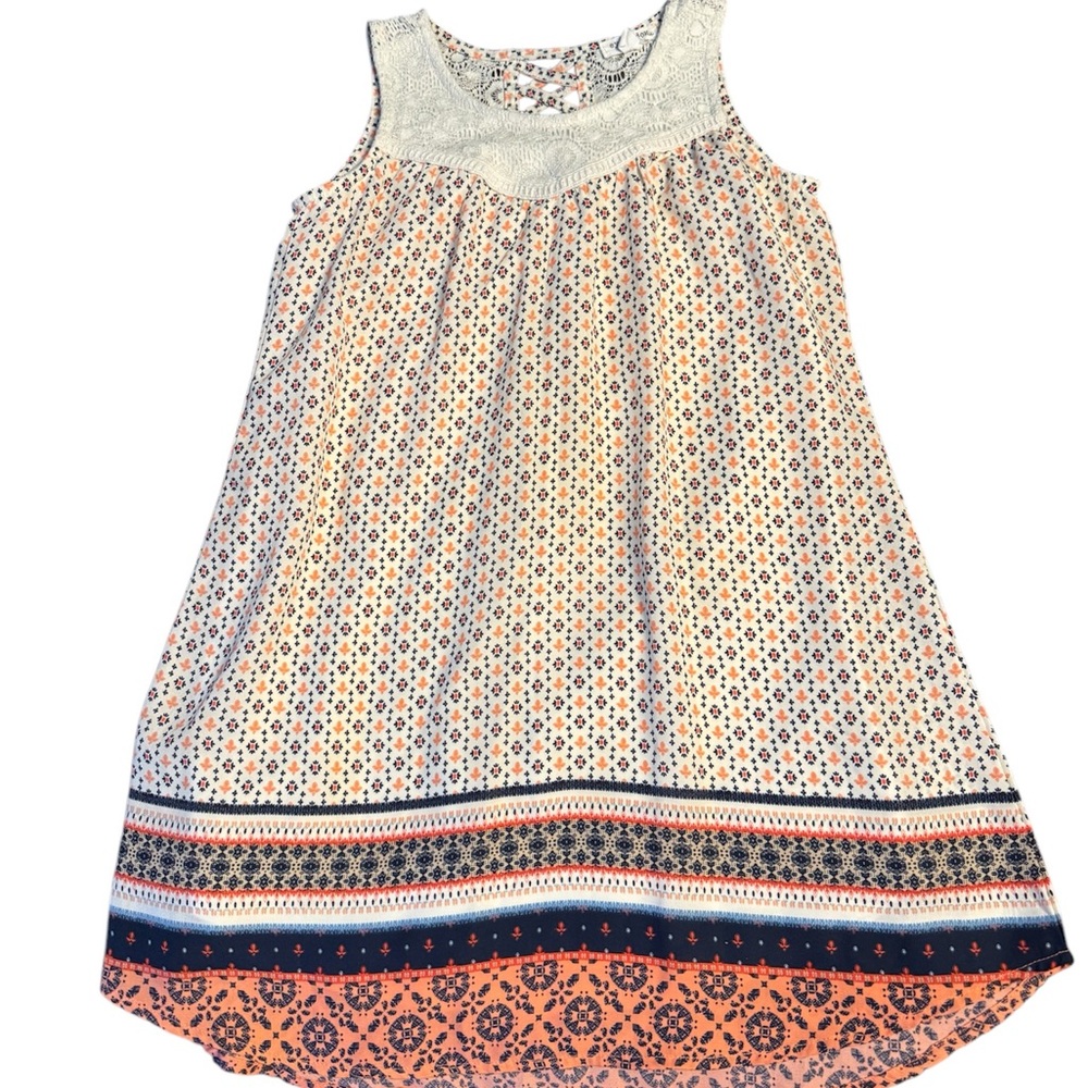 Sleeveless Dress with Lace Detail